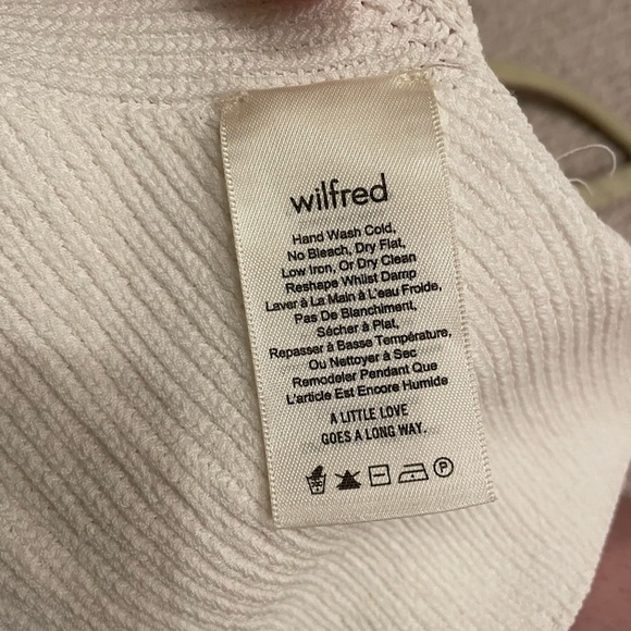 Aritzia Wilfred Cayenne Top crop top sweater backless white size medium - Picture 6 of 8